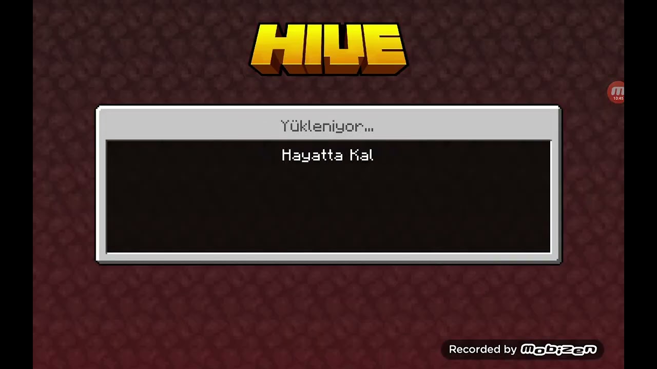 The hive sunucusunda oynadım
