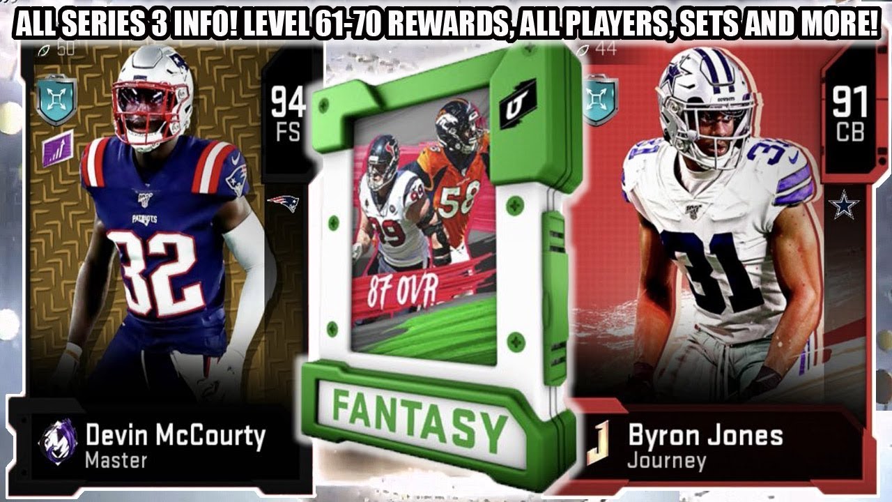 ALL SERIES 3 INFO! MUT LEVEL 61-70 REWARDS, JOURNEY PART 2, SETS, PLAYERS AND MORE! | MADDEN 20