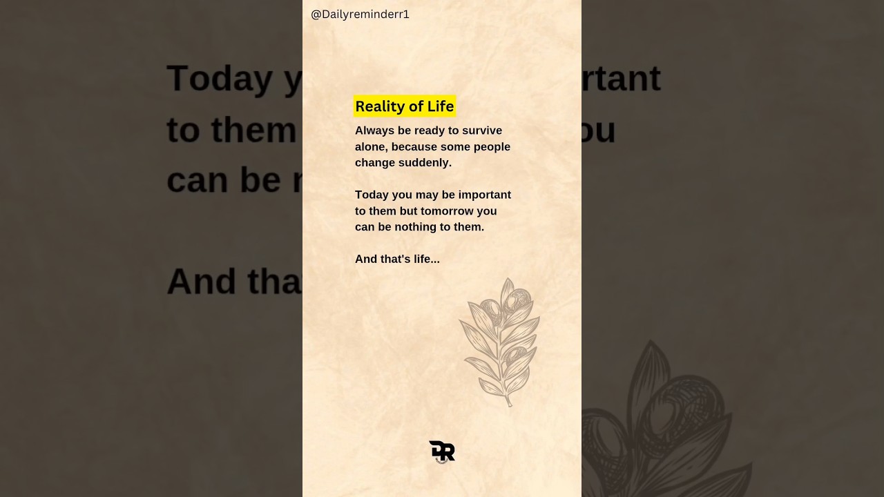 Reality of Life #reality #life #quote