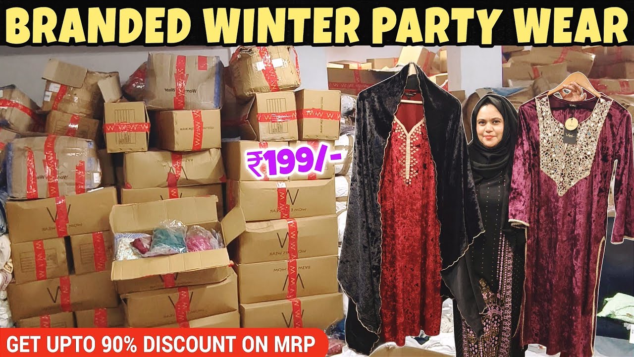 BRANDED WOMEN WINTER PARTY WEAR COLLECTION WHOLESALE | DISCOUNT UPTO 90% ON MRP @MarvIndia786 