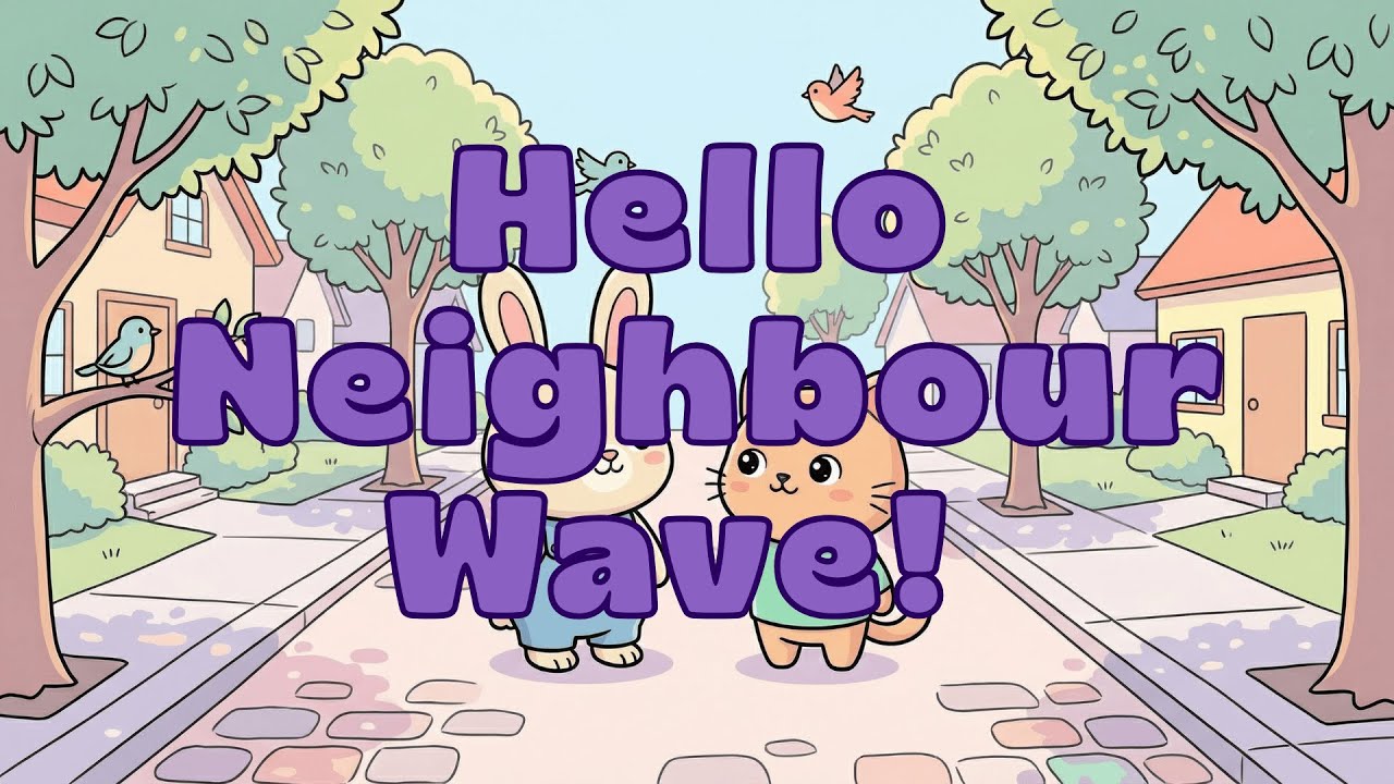 Hello Neighbour Wave! 🖐️ Fun Greeting Song for Kids Ages 3-6 | Preschool Social Skills