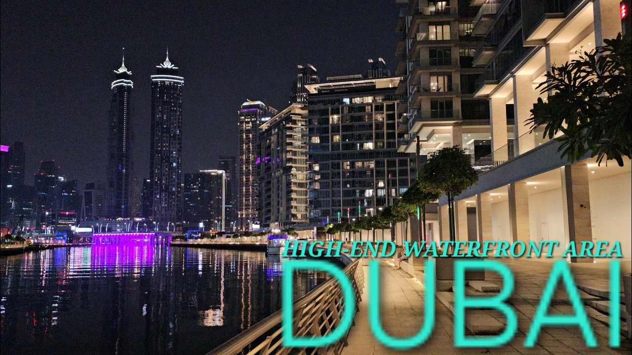 🇦🇪 DUBAI Ultimate Walk 4K: Jumeirah Kite Beach to Business Bay Bus Station via Dubai Canal