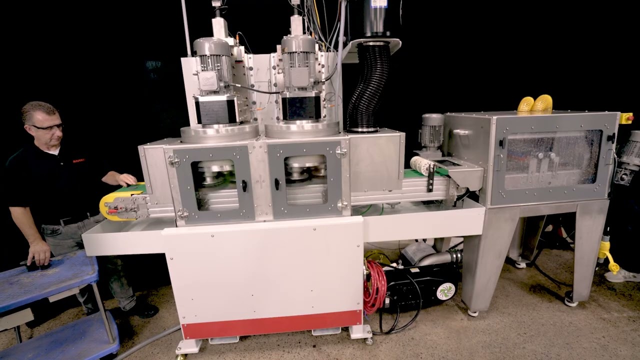 Abtex Q-180 4 Brush 2 Head Planetary Fineblanking Deburring System.
