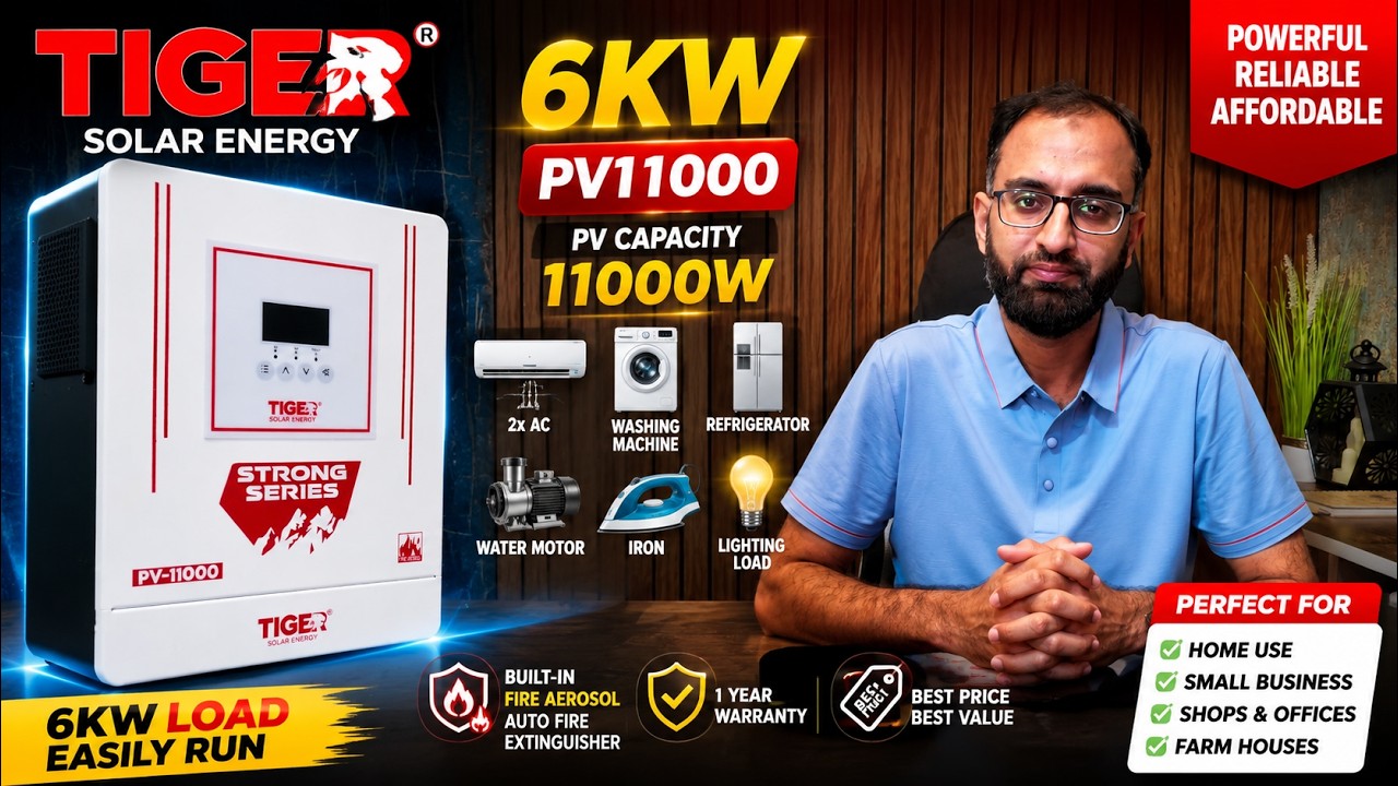 Tiger Strong Series 6KW PV11000 Review | Built-in Fire Aerosol | Budget Solar Inverter