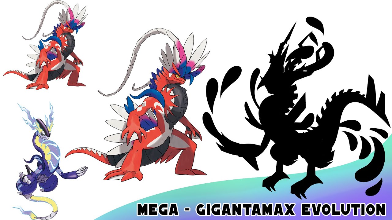 Drawing Gen 9 Lengendary Pok&eacute;mon Mega  - Gigantamax Evolution : Miraidon & Koraidon | Cartoon Art