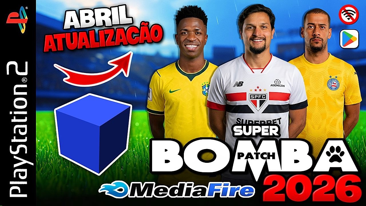 BOMBA PATCH 2026 PS2: ATUALIZA&Ccedil;&Atilde;O ABRIL COPA DO MUNDO! (MEDIAFIRE DIRETO) GAMEPLAY AETHERSX2/PPSSPP