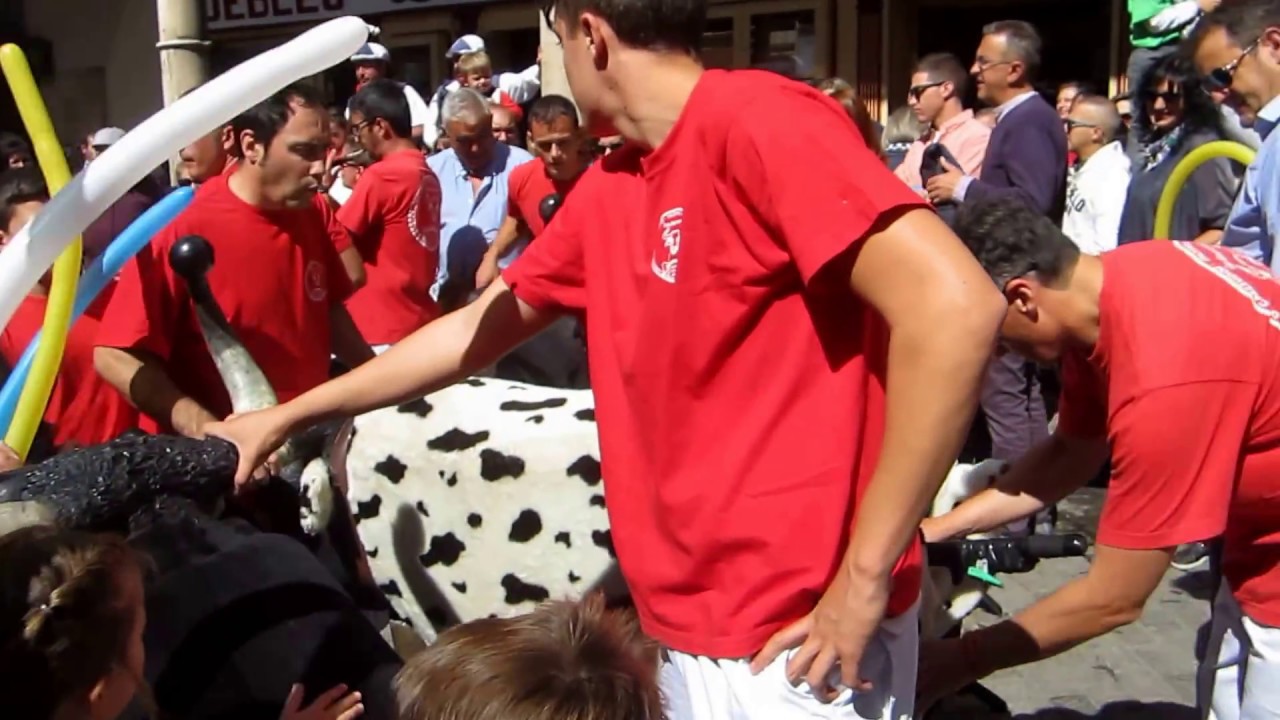Encierros infantiles con Los Segovianos, en Aranda de Duero 2017.