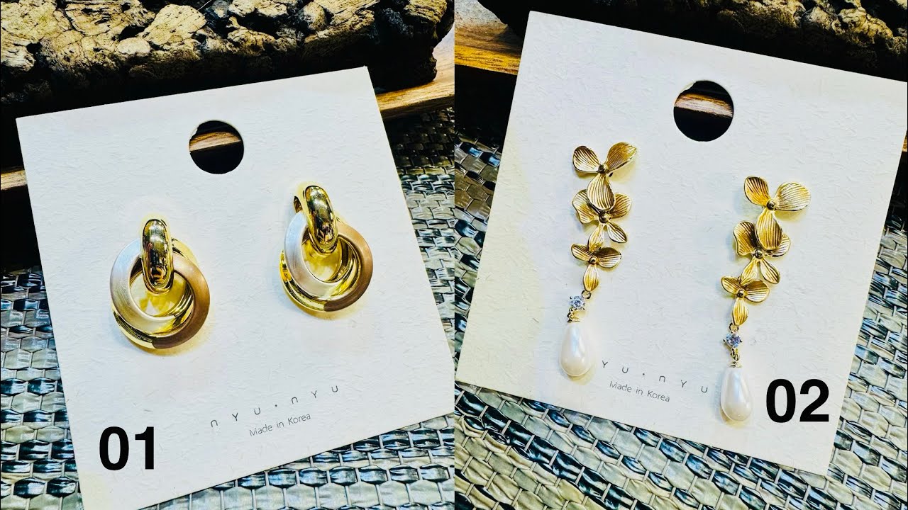 （第210集）韓國🇰🇷金屬感🤣😎系列耳環01-02款，繼續開台優惠💥💥 開台優惠每對售價$4️⃣0️⃣數量有限！😀如需落單或查詢請WhatsApp：91677026 ！可順豐或門店交收✅