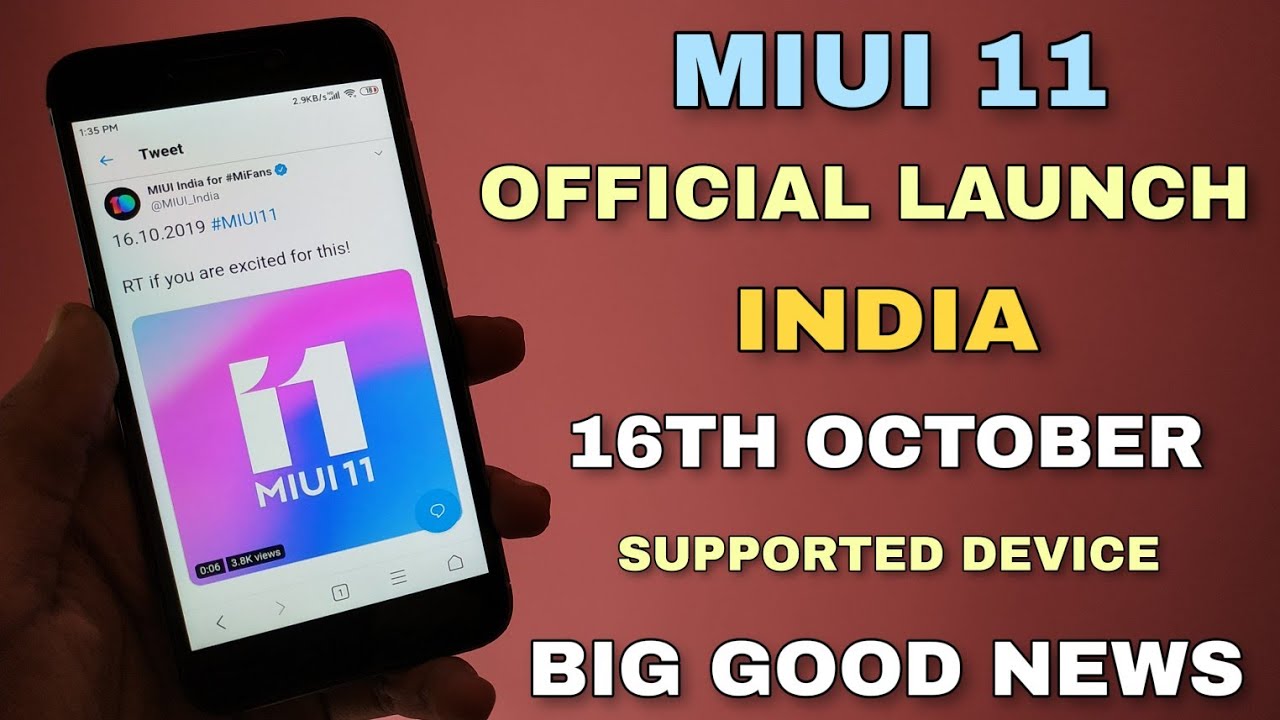 MIUI 11 Official Launch In India On 16TH October | Full Information