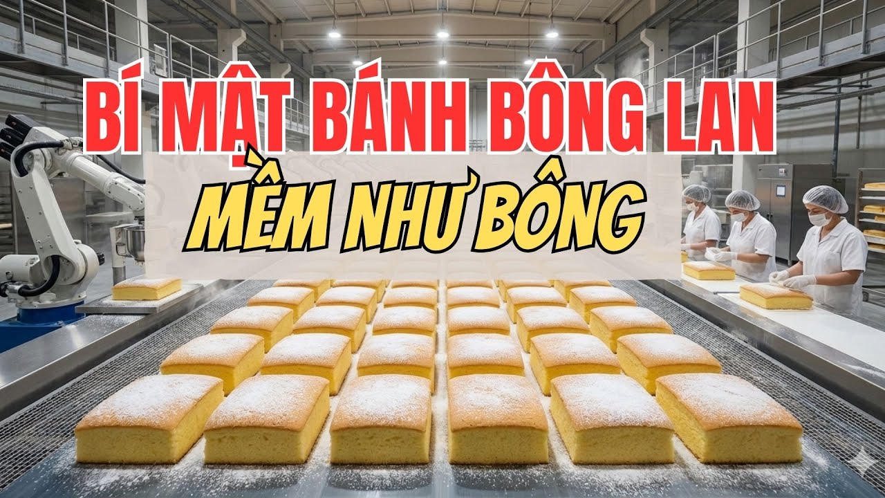 Sản Xuất BÁNH BÔNG LAN Hiện Đại: Bí Mật Công Nghệ Giúp Bánh 