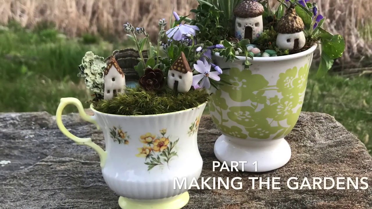 Making Tea Cup Gardens -  Part 1 - Homemade Mother's Day Gift Using What You Have