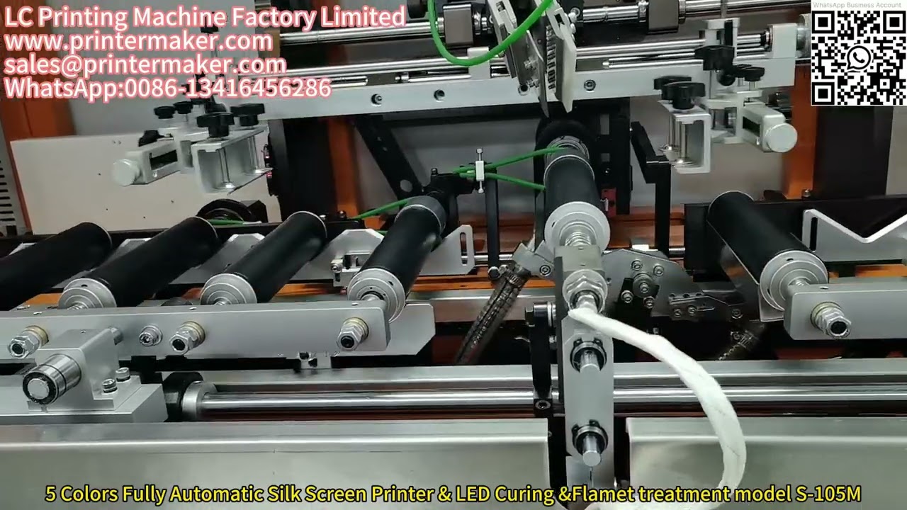 5 Colors Automatic LED UV Silk Screen Printing Machine Model S-105M