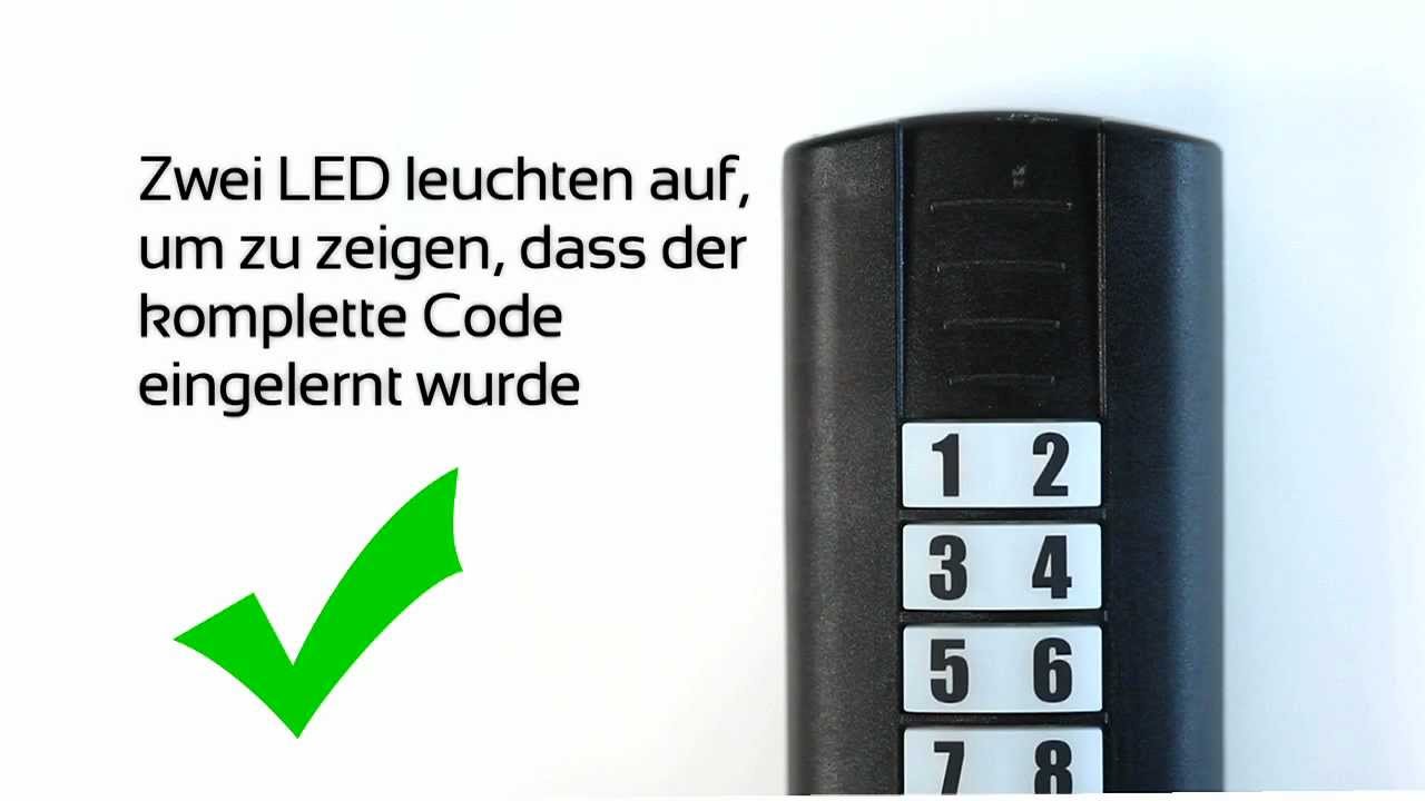 SOMMER Einlernen mit Zugangscode eines Telecodys 868 MHz in einen duo vision (DE)