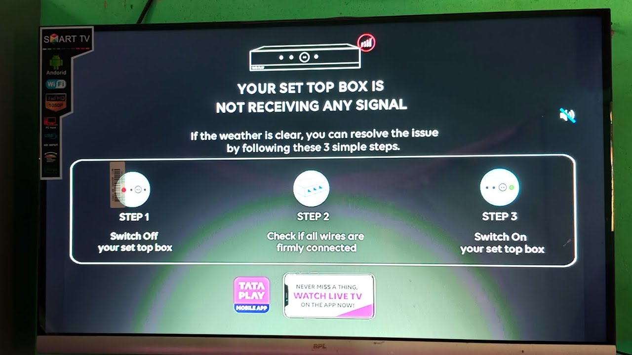 Tata Play New Set top box signal problem solution // Your Set Top Box is not receiving Signal 