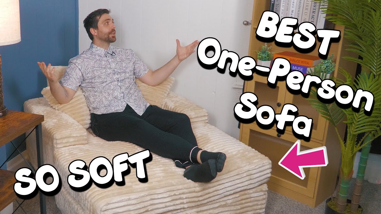 SOFT & COMFY | Airynee Single-Seat Chaise Lounge Chair | Storage Ottoman + Sleeper Sofa in One!