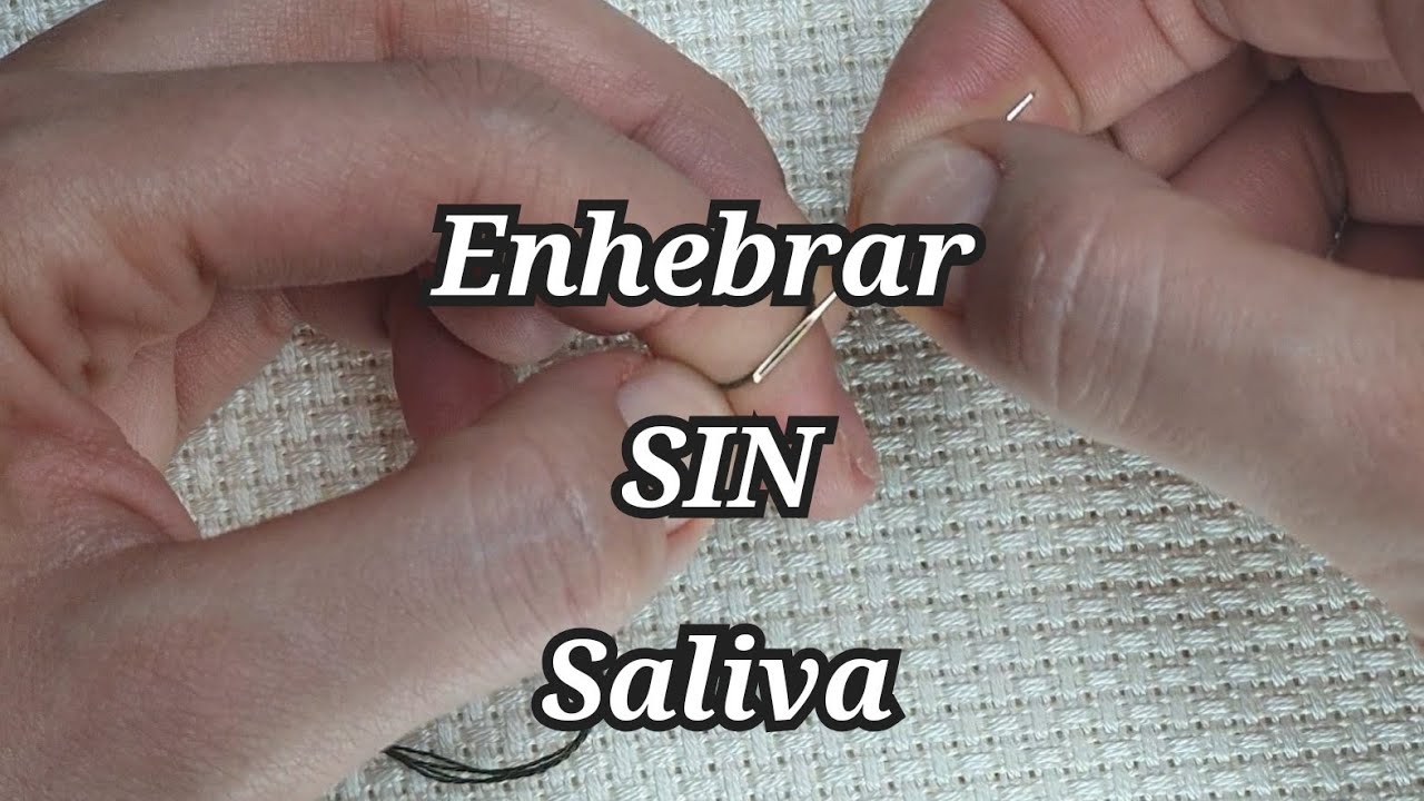Enhebrando sin enhebrador y sin Saliva #flosstubeenespañol #puntodecruz #crossstitch