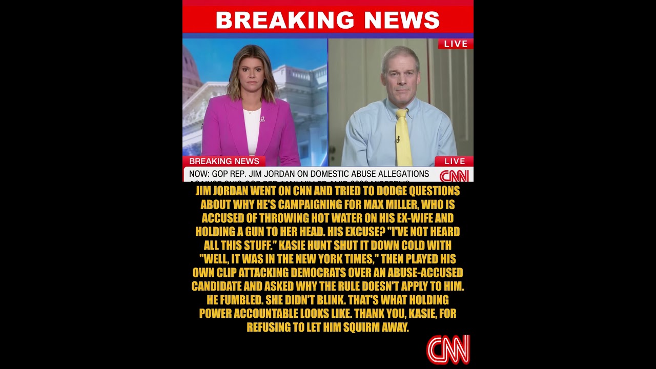 BREAKING: Kasie Hunt Corners Jim Jordan Over His Double Standard on Abuse...