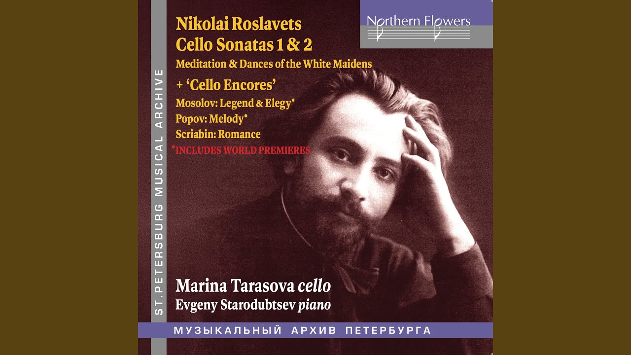 2 Pieces for Piano, Op. 1: No. 2, Melody (Arr. for Cello & Piano by Anonymous)