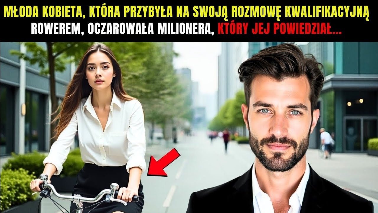 🔴Młoda kobieta, która przybyła na rozmowę kwalifikacyjną rowerem, oczarowała milionera, który jej