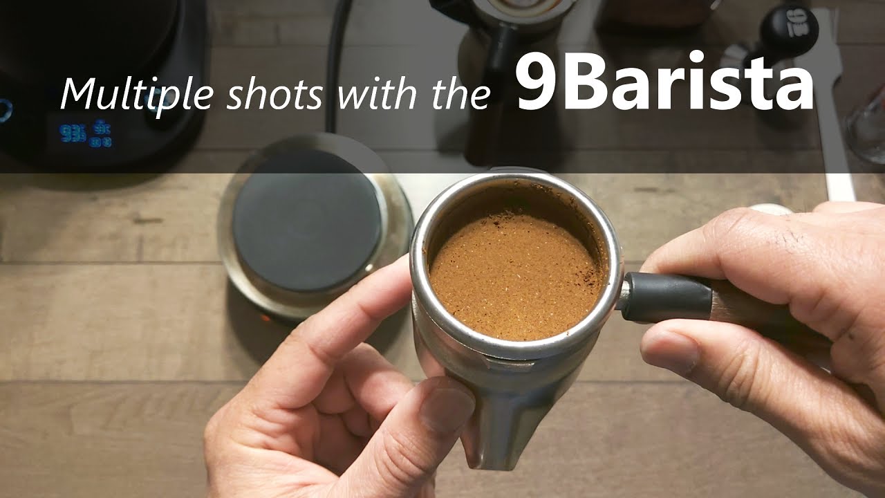 9Barista workflow, pulling consecutive shots
