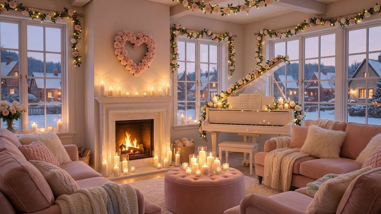 Cozy Ocean Night 🌊 Fireplace Crackling 🔥 Winter Sleep Sounds