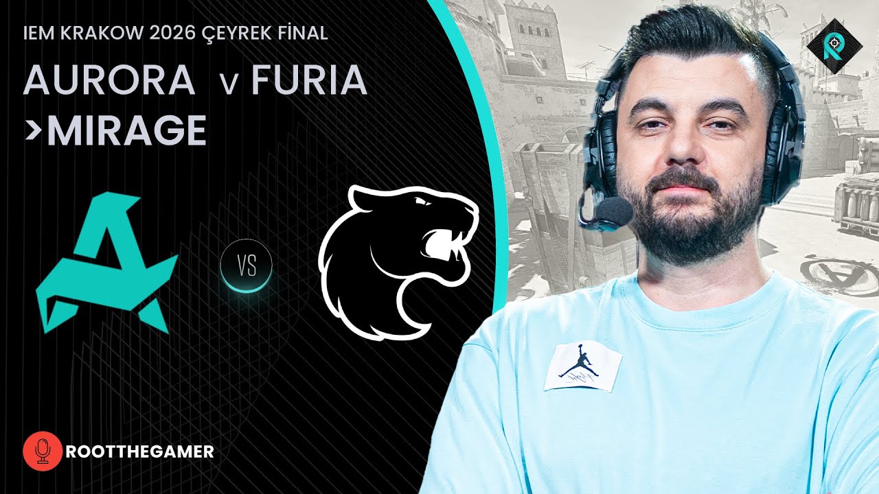 AURORA 🆚 FURIA | 2. HARİTA MIRAGE | Bo3 | IEM KRAKOW 2026 ÇEYREK FİNAL