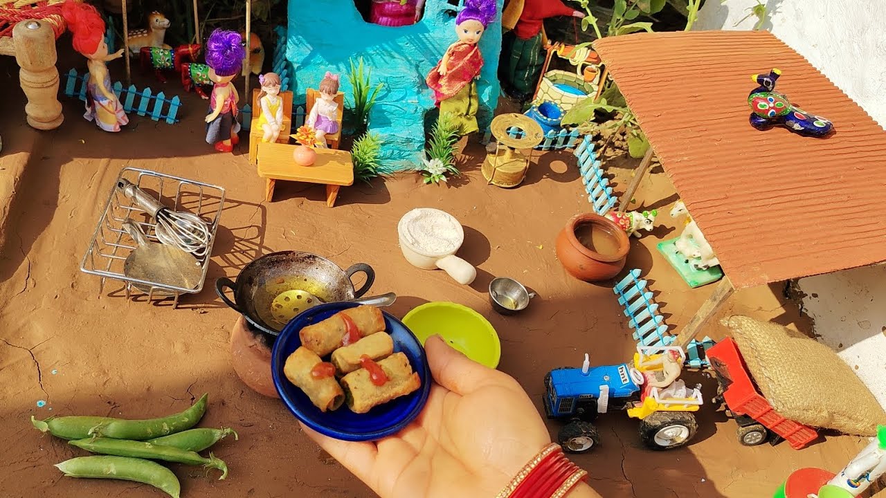Crispy Matar Role🫒🥦| Mini Kitchen |