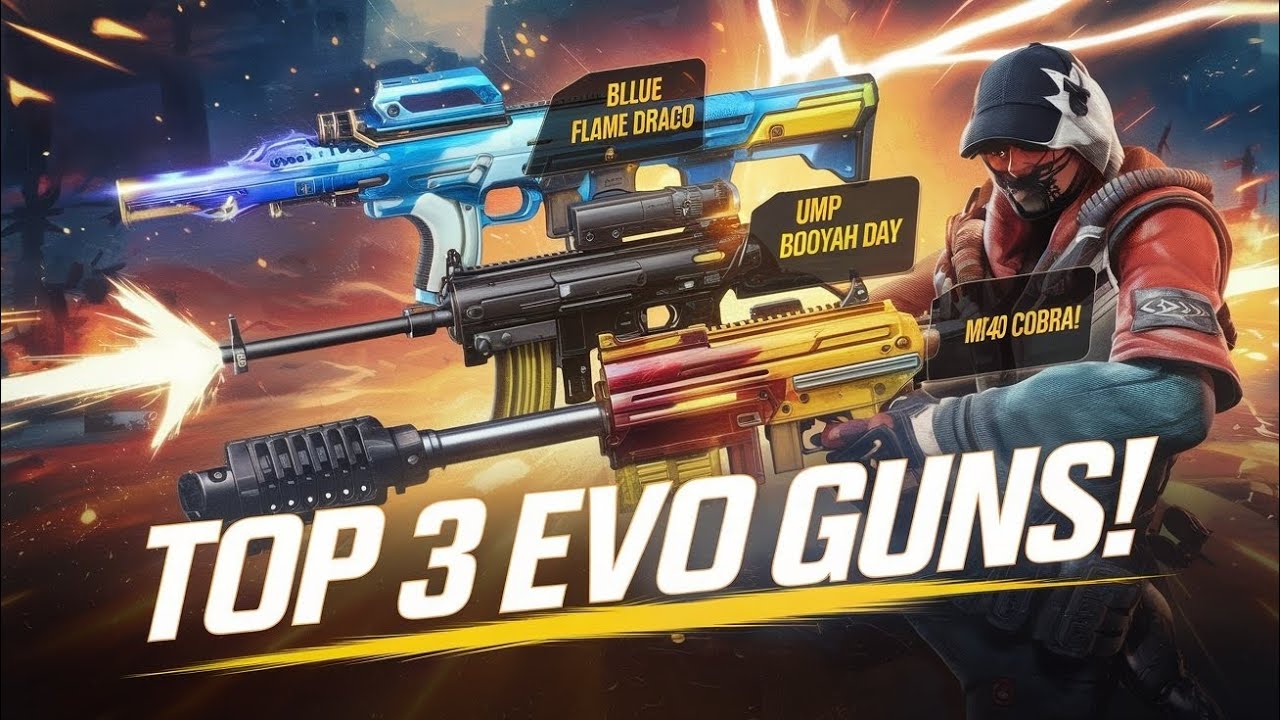 Top 3 Best Evo Guns in Free 🔥🔥