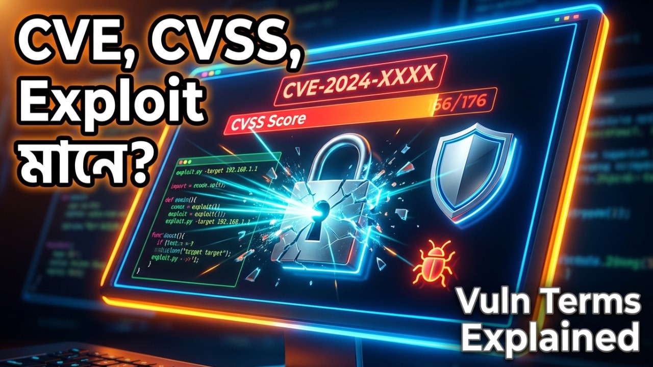 CVE, CVSS এবং Exploit কী? | Cyber Security Terms Explained