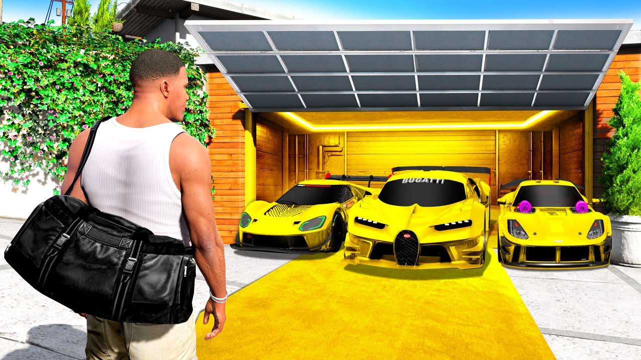 Collecting GOLD SUPER CARS in GTA 5!