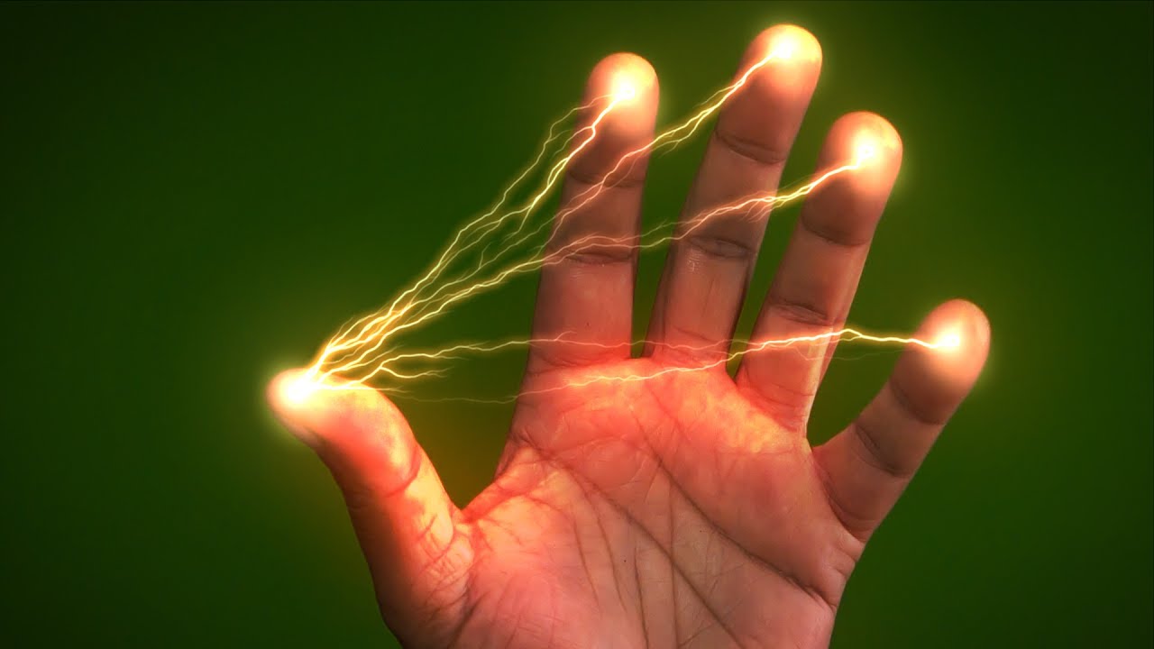 Lightning between fingers - After Effects tutorial