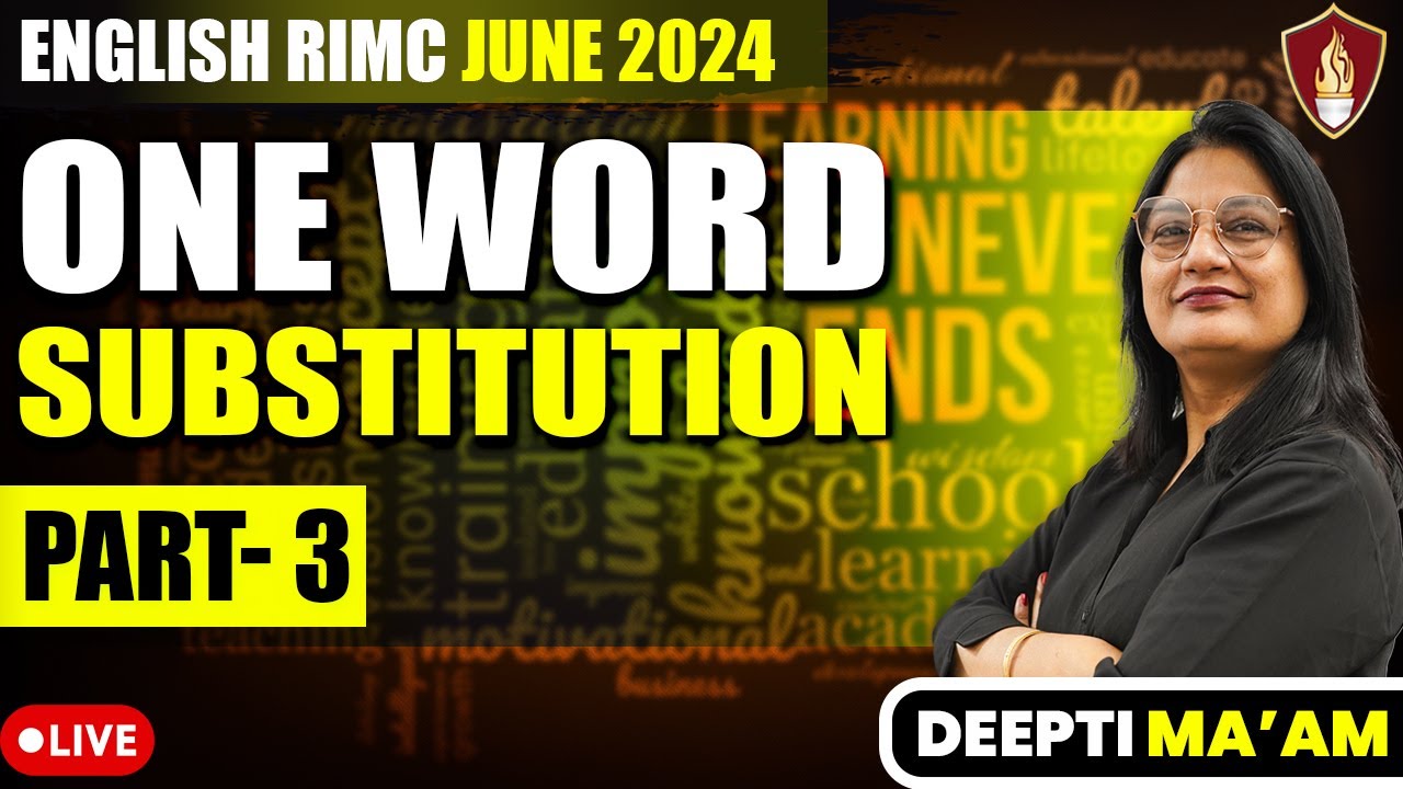 One word Substitution | English RIMC June 2024 | RIMC Online Coaching Classes | RIMC English