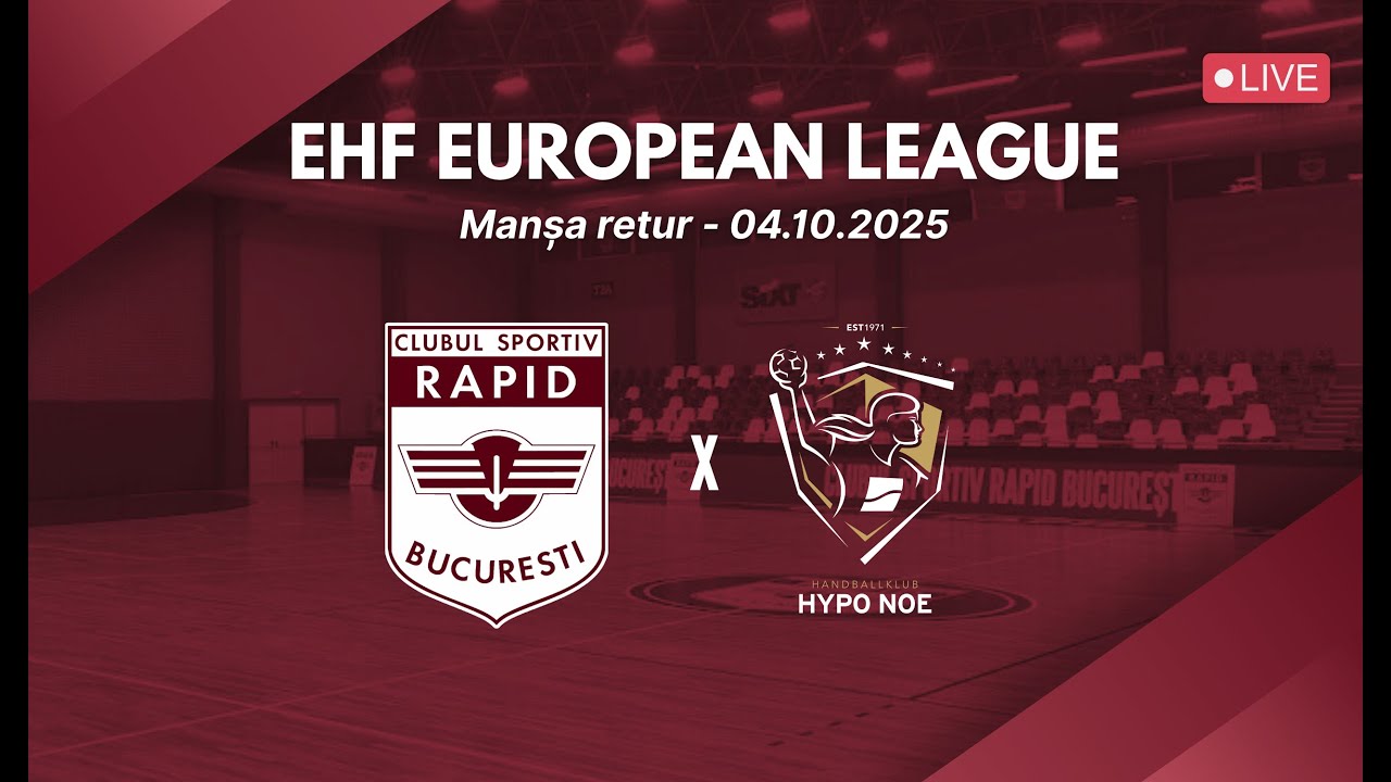 🇱🇻 LIVE | CS Rapid București 🆚 Hypo Niederösterreich | EHF European League - Qualification Round 2