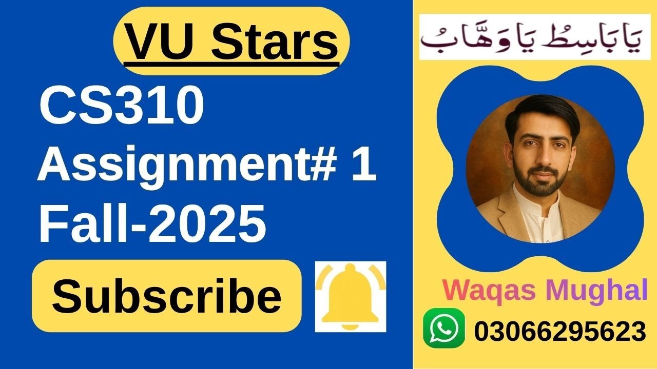 CS310 Assignment 1 Solution Fall 2025