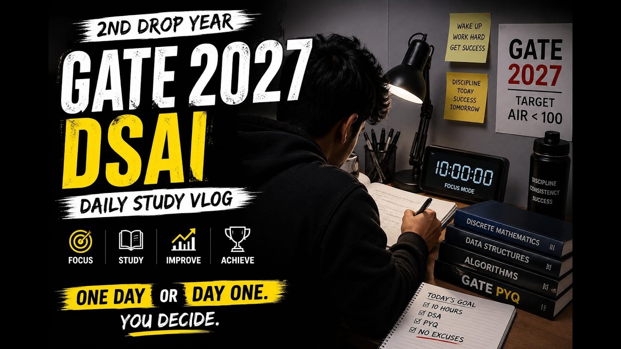 GATE 2027 Study Vlog Day 19 | Discipline Over Motivation 🔥| 7th may 2026