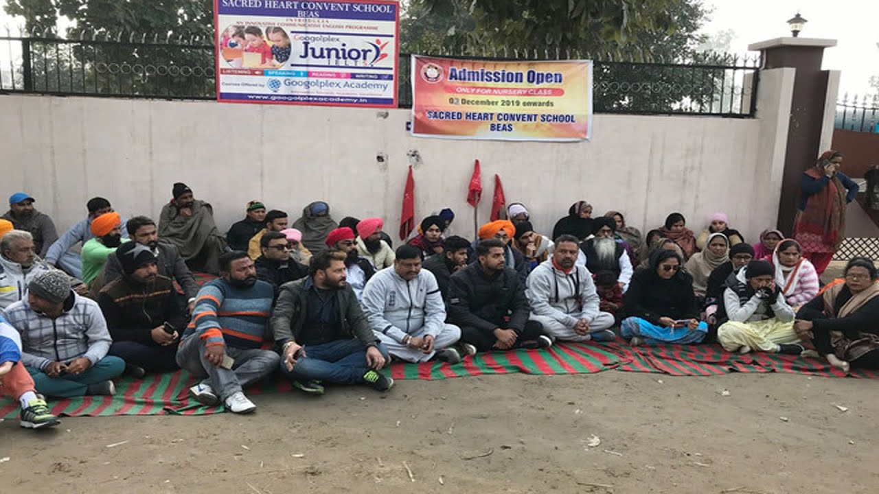 Parents hold a protest outside school after Class 2 girl was raped by Class X student in Amritsar