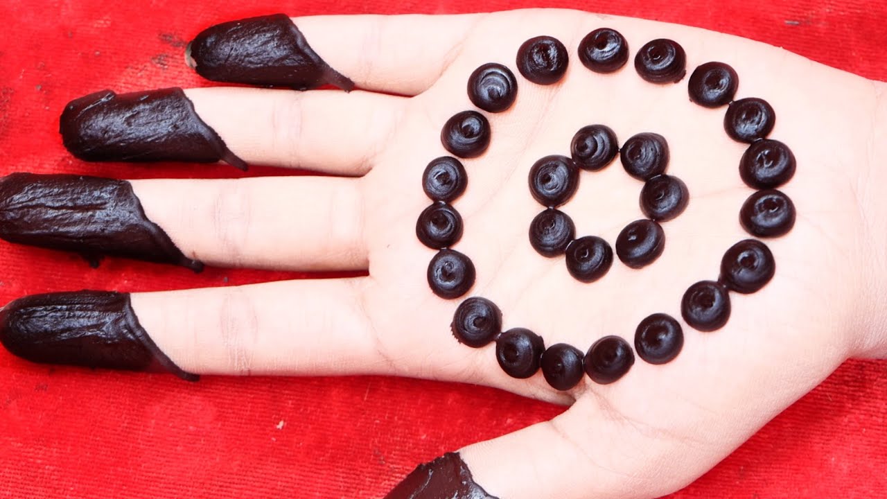 Simple mehndi design with Trick - easy mehndi design trick| Eid henna design for hand | mehandi