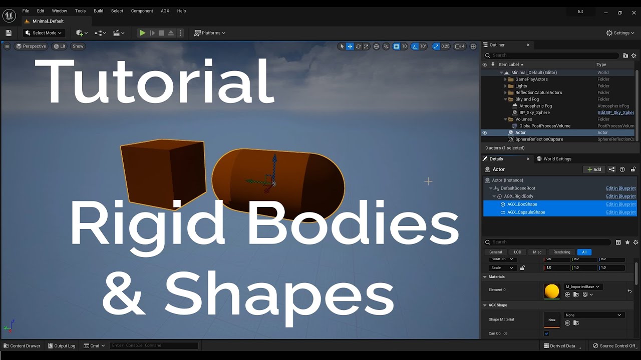 Tutorial: Rigid Bodies and Shapes - AGX Dynamics for Unreal