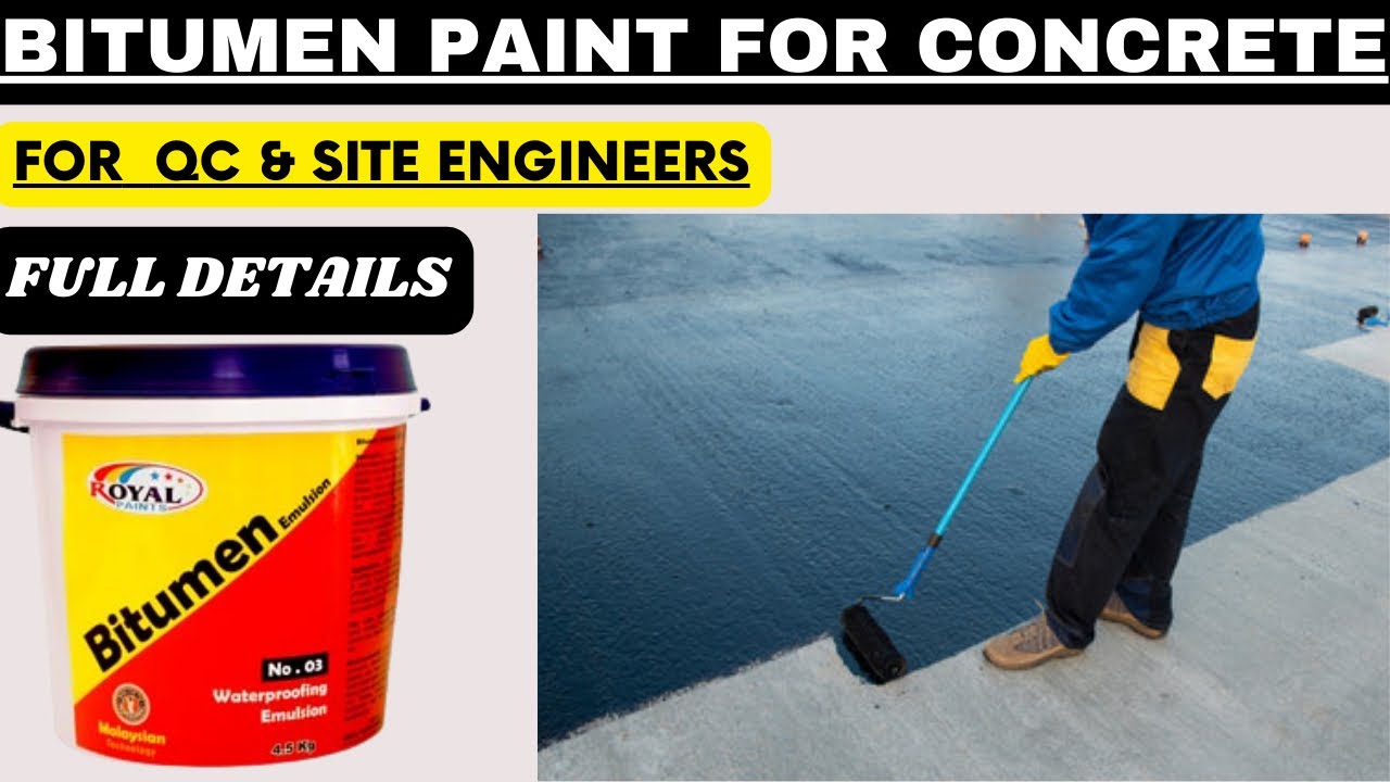 Bitumen Paint Application on Concrete | Quality Procedure for Bitumen Waterproofing.