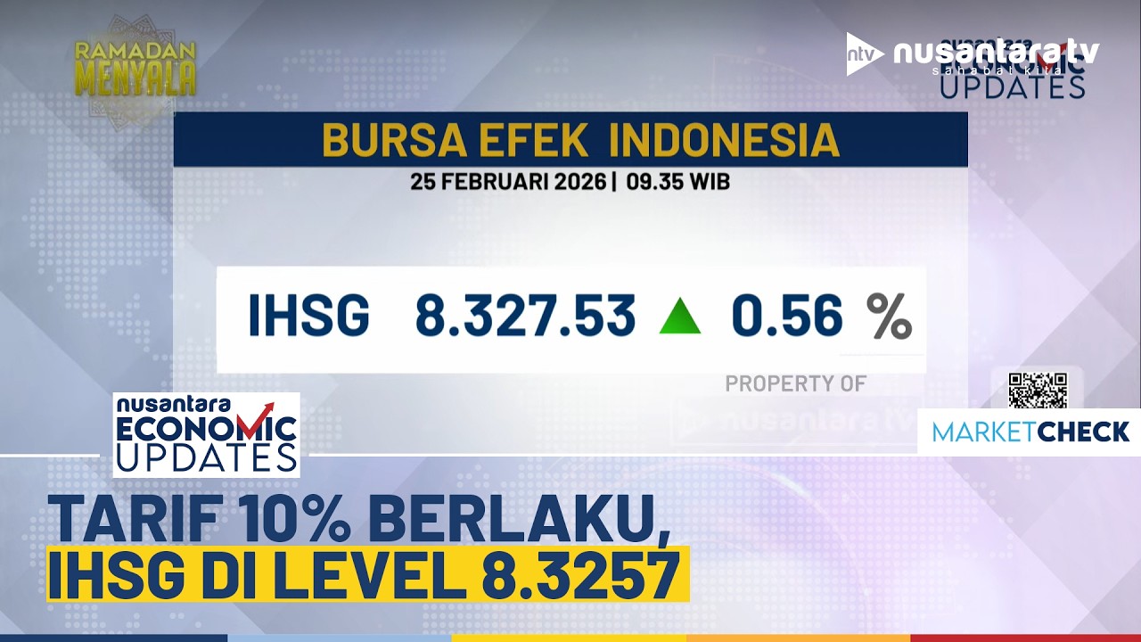 Tarif Global 10% Resmi Berlaku, IHSG Menguat 0,57% ke Level 8.328 pada Sesi Pertama | NEU