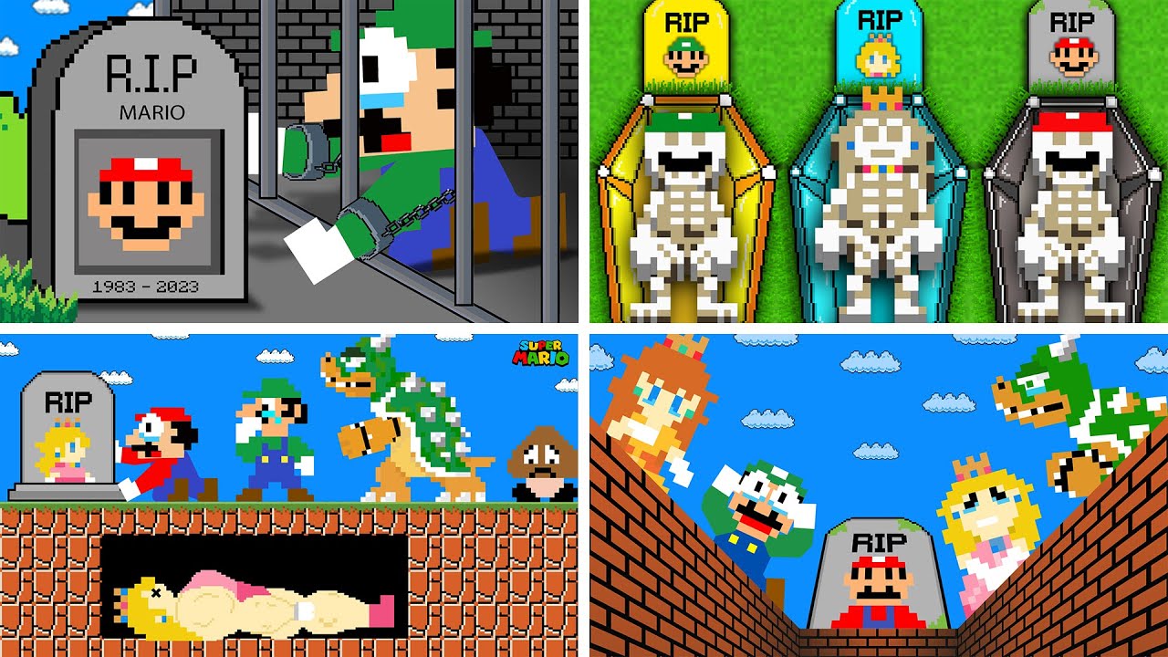 Mario R.I.P All Team: Sorry Mario, Luigi, Peach, Bowser [ALL EPISODES] | Game Animation
