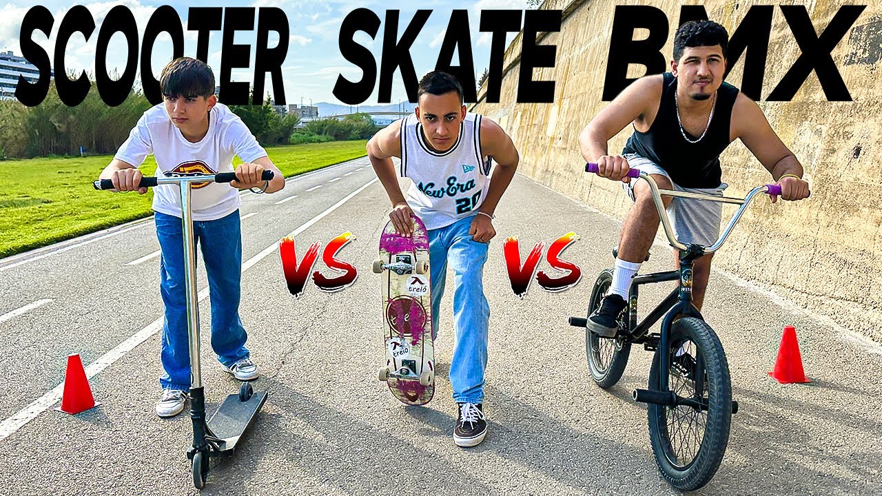 Sprint Race: Skater vs Biker vs Scooter 🏁