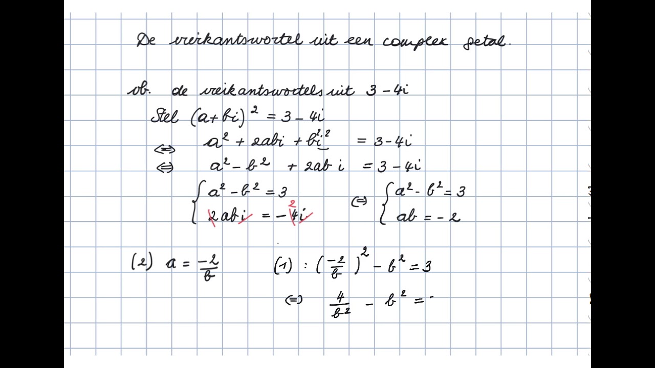Vierkantswortel uit een complex getal