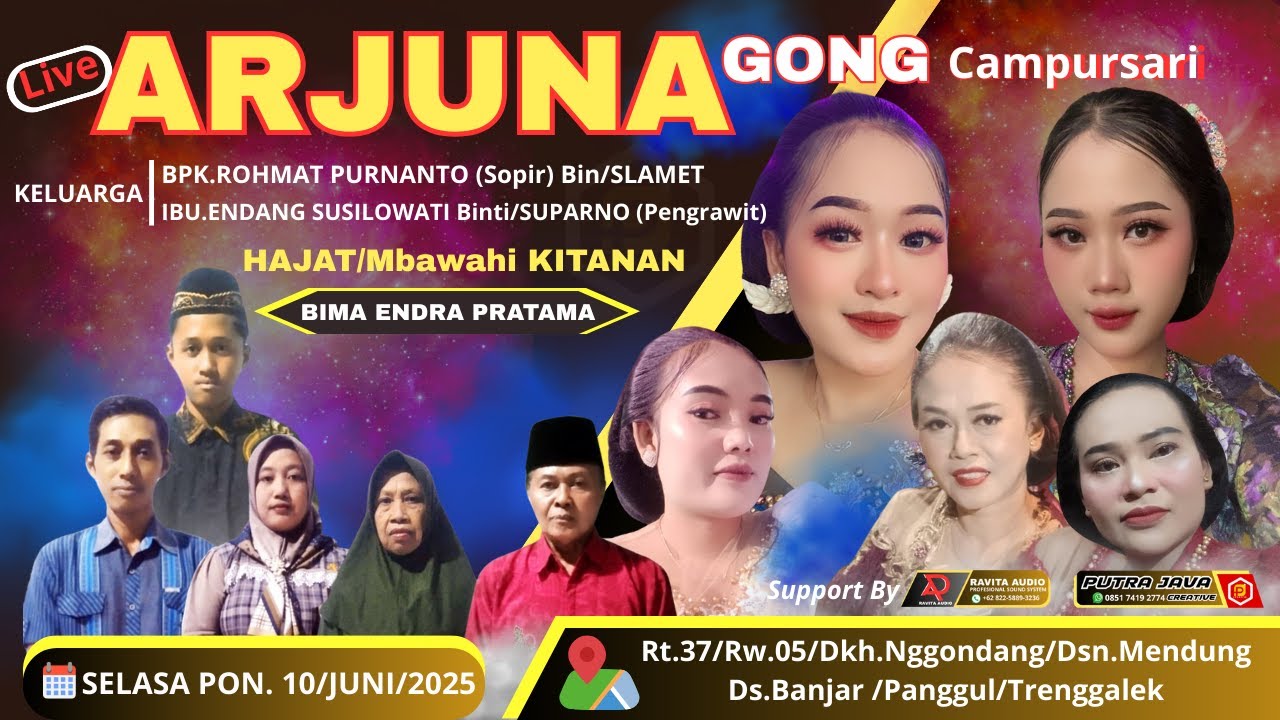 LIVE ARJUNA GONG CAMPURSARI DI RUMAH BAPAK ROHMAD PURNANTO Sopir IBU ENDANG SUSILOWATI #tayub #live