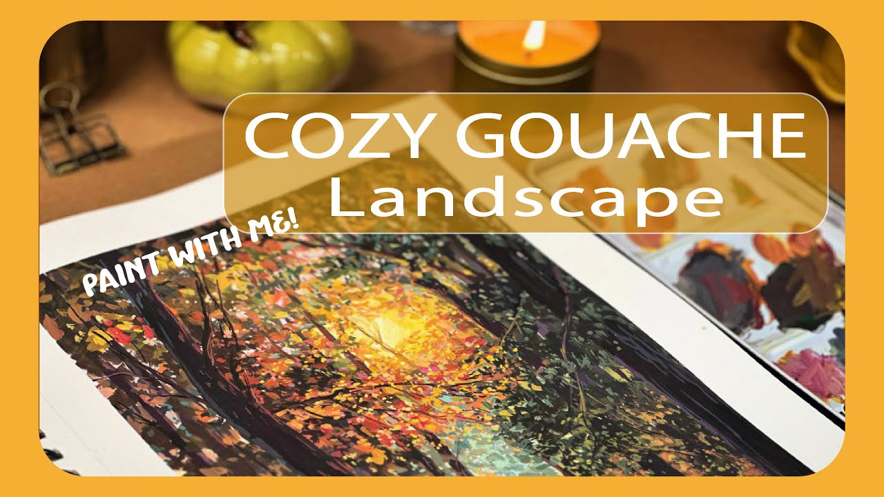 🍁 Cozy Fall Forest Gouache Paint-Along | Relaxing Autumn Art Session 🍁