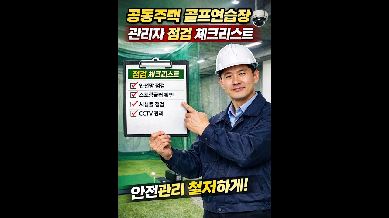 ✅ 공동주택 골프연습장 관리자 점검 체크리스트