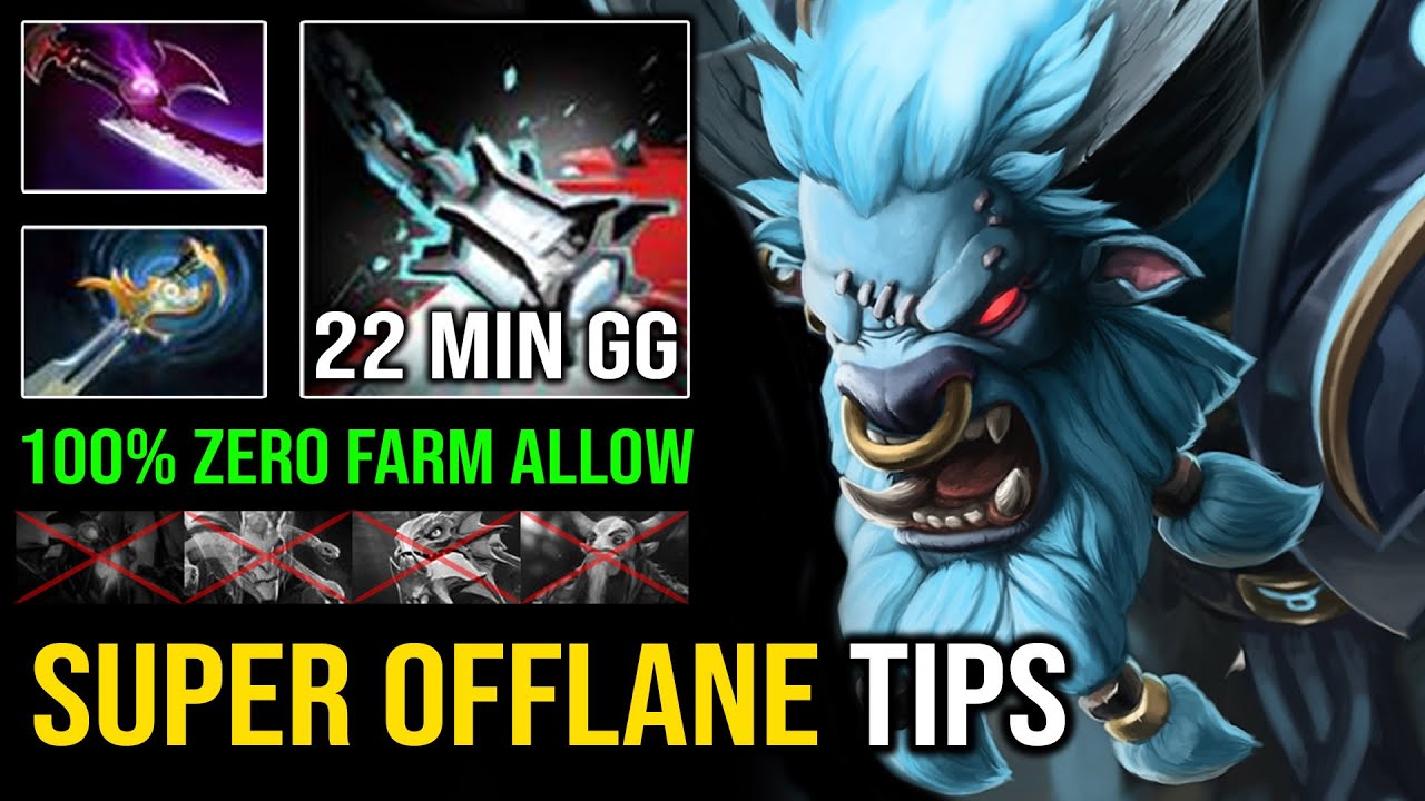 ULTIMATE OFFLANE TIPS 100% Zero Farm Nonstop Bash with First Item Echo Sabre Spirit Breaker Dota 2