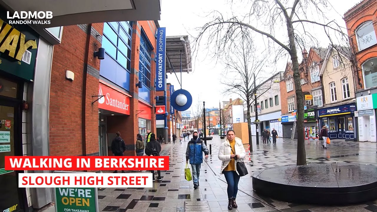Walking in Slough High Street on a RAINY DAY | Slough Centre Walks