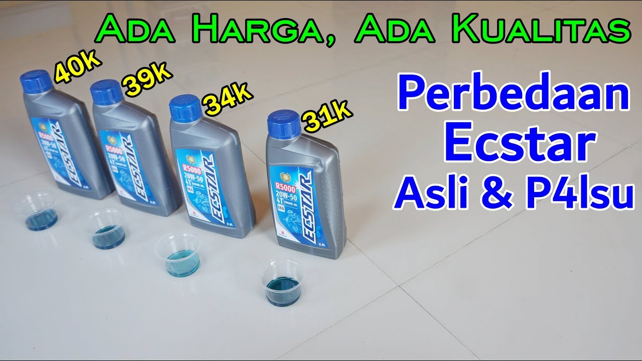 Cara Membedakan Oli Asli dan Palsu Suzuki Ecstar R5000 20W50