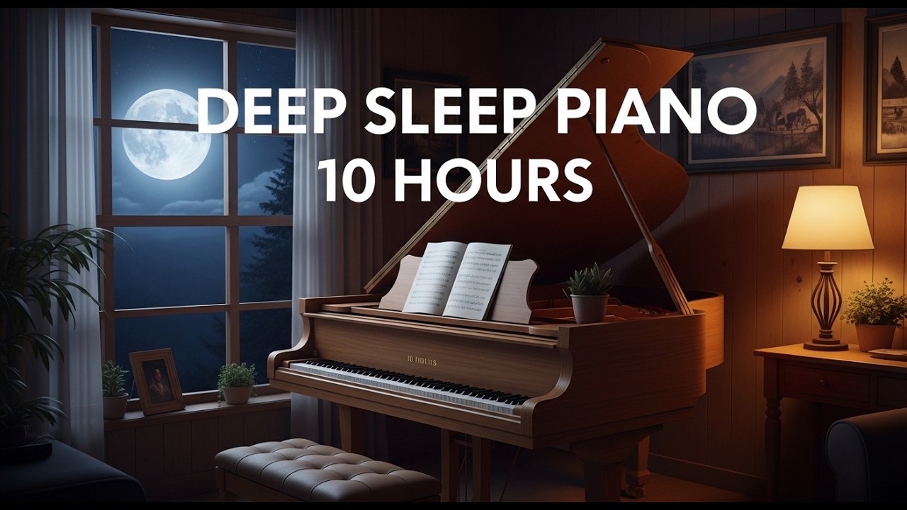 Piano Music for Deep Sleep 🎹 10 Hours Relaxing Piano Ambience for Sleeping